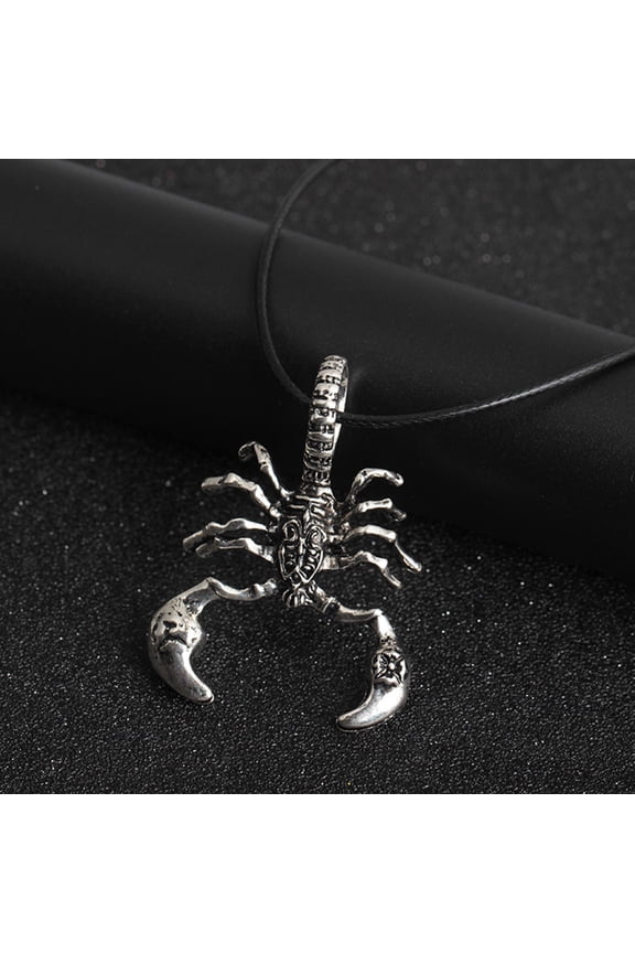 Scorpion Jewelry Pendant Made of Durable Alloy Adjustable Rope Hip Hop Style for Decoration and