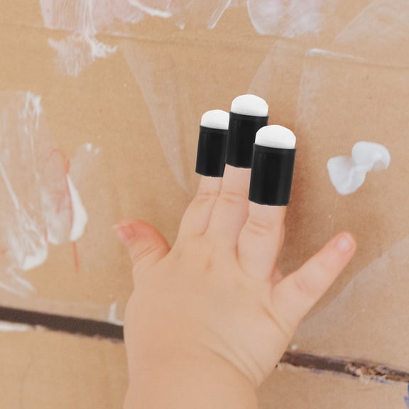 PENIKOKO 20-Pack Black Foam Dauber Tools for Scrapbooking and Crafting Finger Sponge Daubers Plastic