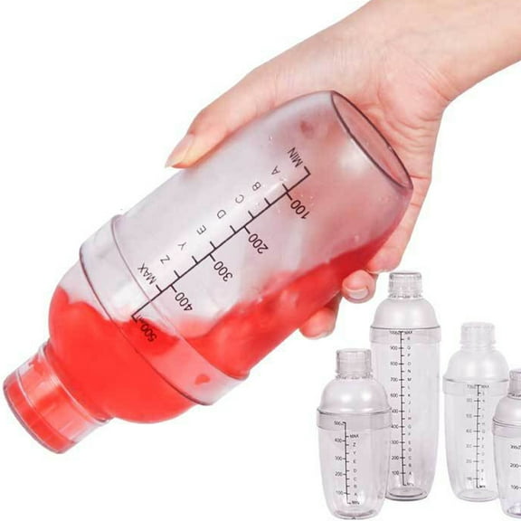 PENIKOKO Bar Shaker with Shaker Design and PC Measuring Scale, Easy Grip for Home Use, 1 Set