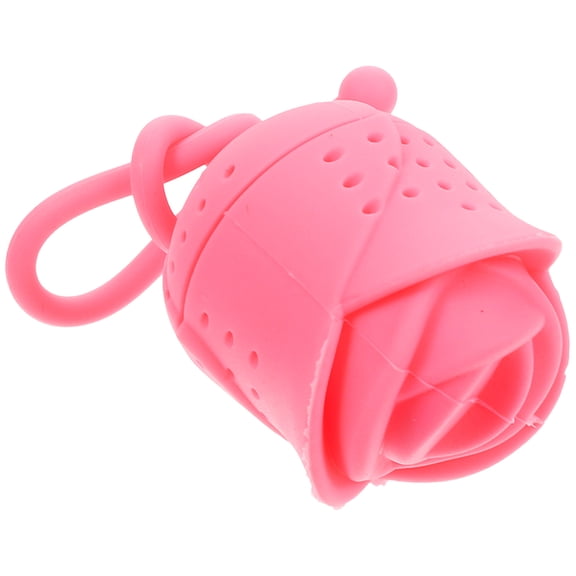 PENIKOKO Rose Shaped Silicone Tea Filter for Loose Leaf 1Set Pink