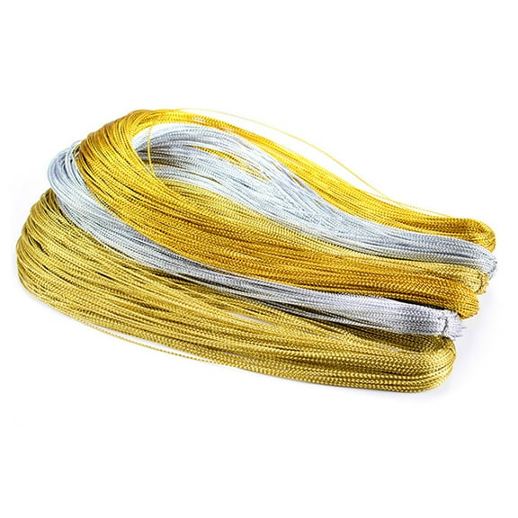 PENIKOKO Silver Braided Tie String for Label Display and Necklace Crafting Decoration