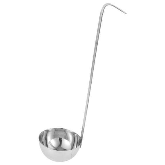 PENIKOKO Metal Soup Ladle with Integrated Hook Design for Home Kitchen Use and Easy Portion Control