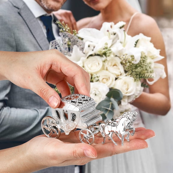 PENIKOKO Silver Wedding Boxes for Candy Storage and Party Favor Packaging