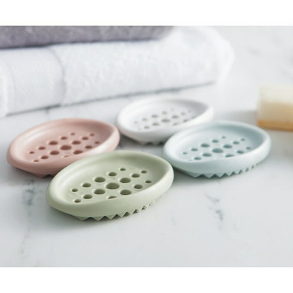 PENIKOKO Silicone Soap Tray with Drainage, Soap Box Holder for Shower and Travel, and Portable, 1 Piece