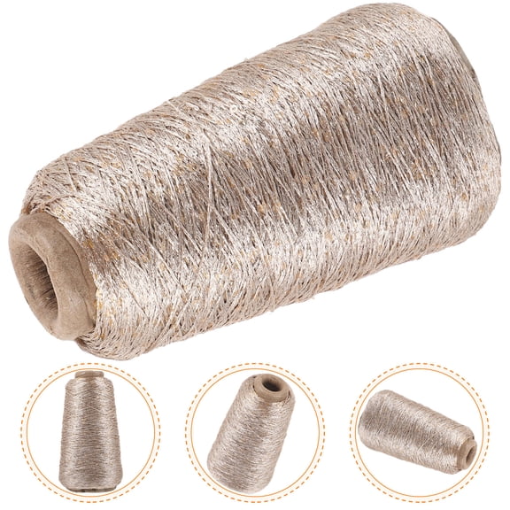 PENIKOKO Sparkle Yarn Crochet Thread Set Golden for Fashion Accessories, Crafts, and DIY Projects, Ideal for Artists and Women, 1 Set