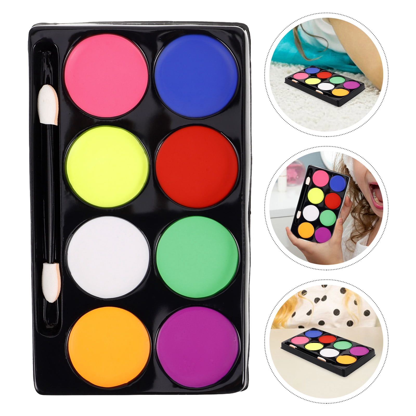PENIKOKO Stage Performance Makeup 2Pcs Face Paint Palette 8-Colors ...