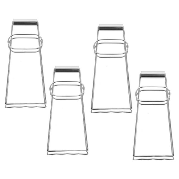 PENIKOKO Stainless Steel Dish Clip for Home Kitchen Accessories Silver High Temperature Resistance, Ergonomic Design, 4pcs