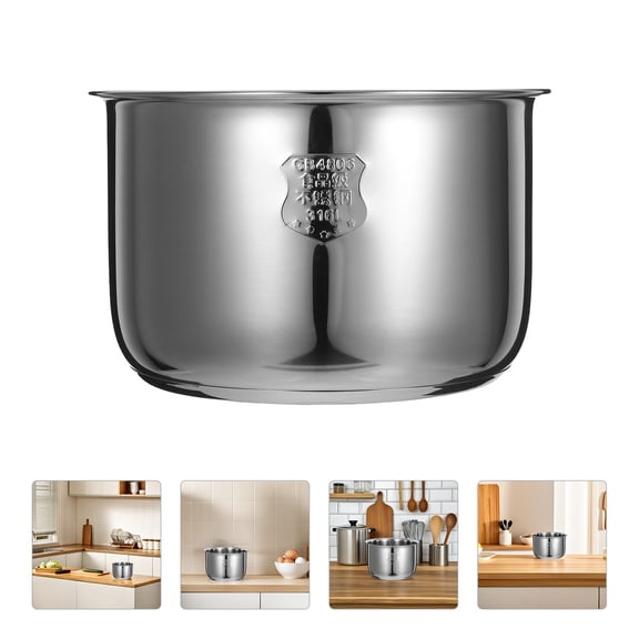 PENIKOKO 5L Stainless Steel Rice Cooker Inner Pot, Replacement Bowl, Universal Fit for Home Use,