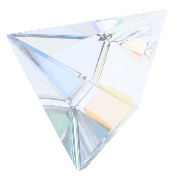 PENIKOKO Sun Prism Light Pyramid Unique Glass Sun Catcher for Home Decoration Transparent Handmade 3.1 x 3.1 x 3.5 inches