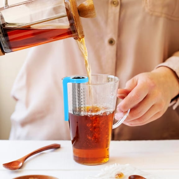 PENIKOKO Stainless Steel Tea Infuser Filter for Loose Leaf Tea, Reusable Tea Strainer Accessory, 1 Set for Tea Brewing