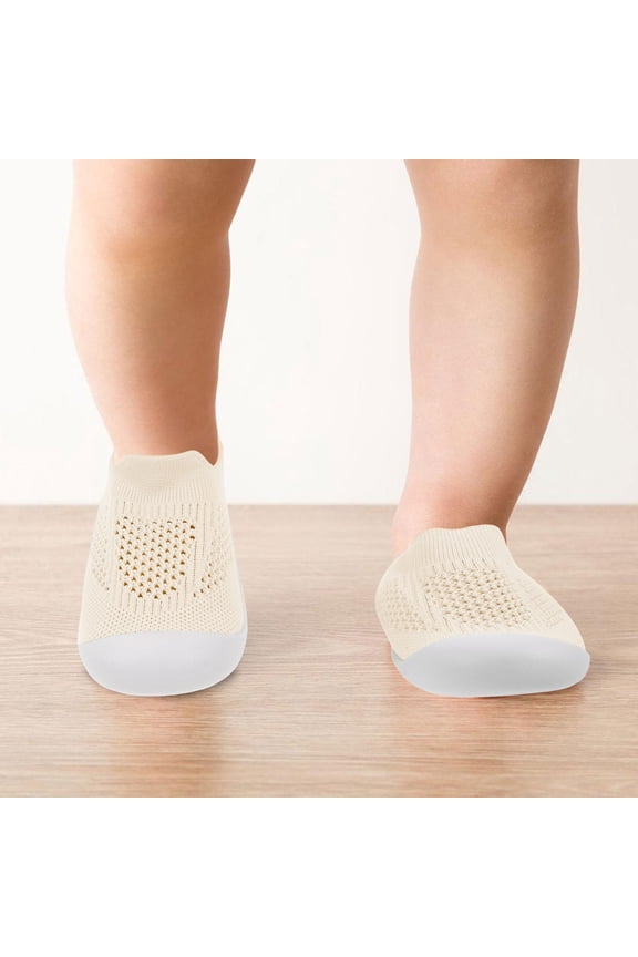 Toddler Baby Shoes 1 Pair Grey Mesh Squeaky Shoes Non- Walking Sneakers for Infants