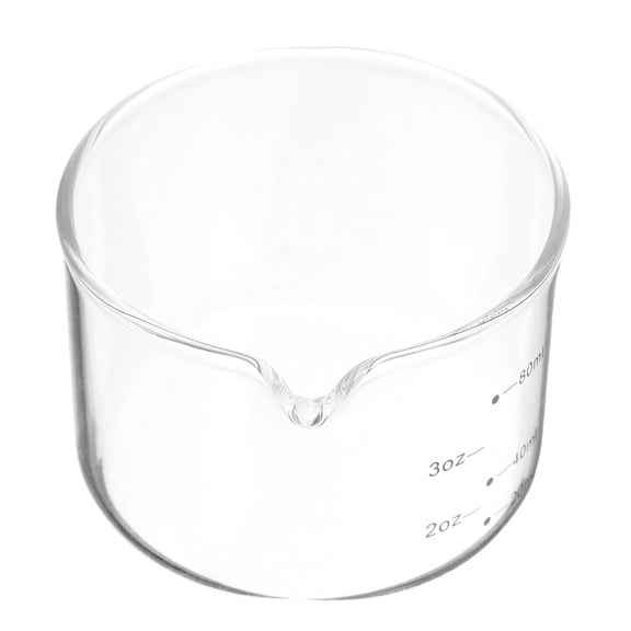 PENIKOKO Transparent Glass Espresso Pitcher with Built-in Scale, 80ml Coffee Measuring Cup, Compact Design for Use