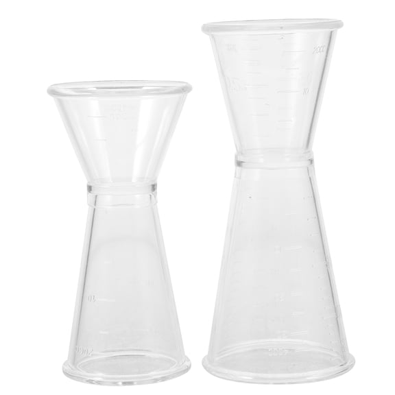 PENIKOKO Transparent Resin Cocktail Jigger for Home Use with Measurement Indicators Perfect for Bartenders 1020CC 2040CC