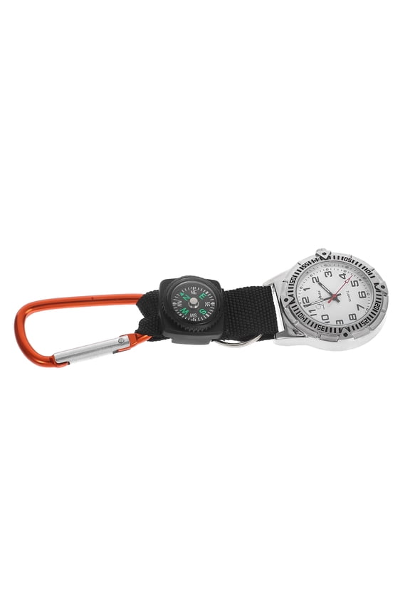 Outdoor Mountaineering Watch with Canvas Strap and Compass, Simple Fashion Design, 1 Set Suitable for Nurses
