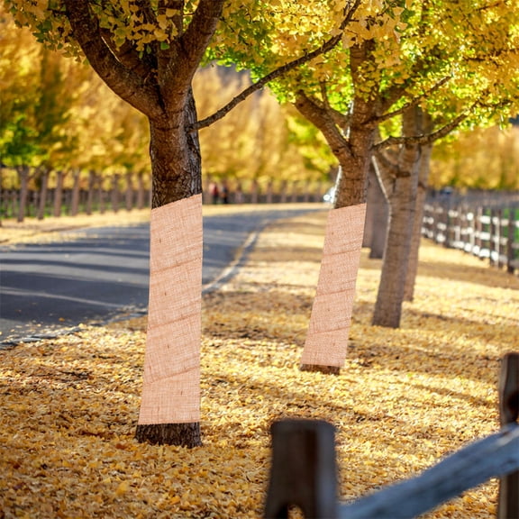 PENIKOKO Tree Protection Brown Burlap Fabric 1Set