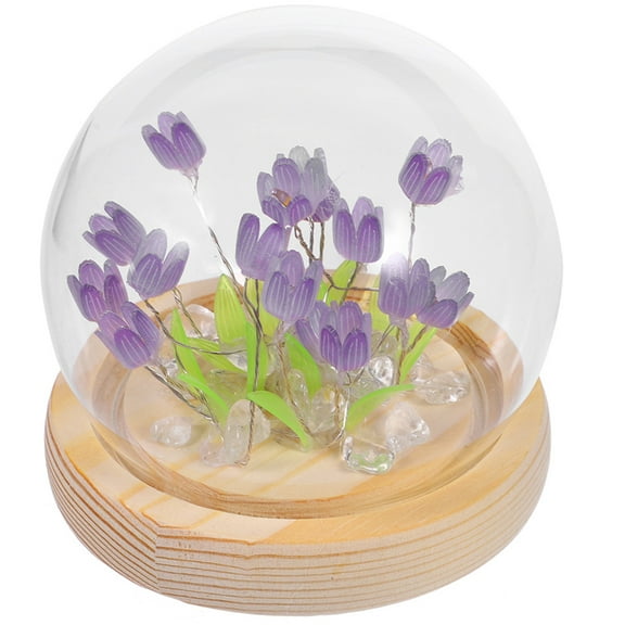 PENIKOKO Night Light Kit with Lavender Glass, Wood, and Plastic Components for Valentines Day Set