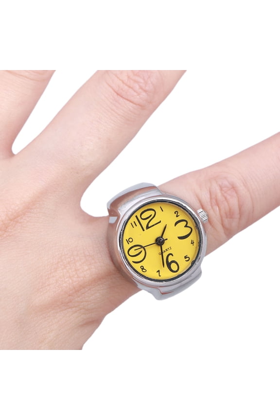 Unisex Quartz Watch with Stainless Steel Comfortable Bracelet, Stylish Yellow Design for Everyday Wear