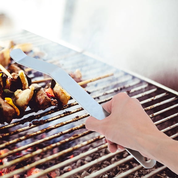 PENIKOKO Universal Barbecue Grid Lifter Stainless Steel Grill Accessory for Camp Fire and Picnic