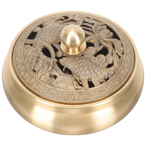 PENIKOKO Vintage Brass Incense Burner Holder Classical Chinese Censer Aromatherapy Furnace for Meditation and Relaxation