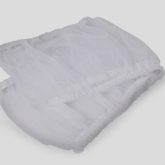 PENIKOKO White Birdcage Screen Cover Soft Nylon Mesh Breathable Adjustable Protector for Parakeet Cage