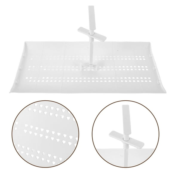 PENIKOKO Adjustable White Plastic Air Conditioner Deflector for Home Use, Efficient Airflow Control, Modern Design 20x41.5cm