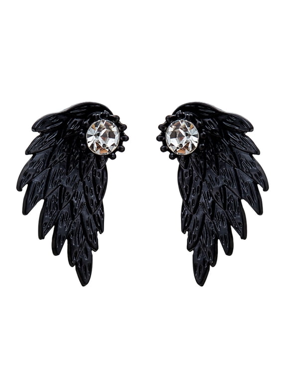 Wing Earrings Rhinestone Ear Pendants Lightweight Elegant for Valentine