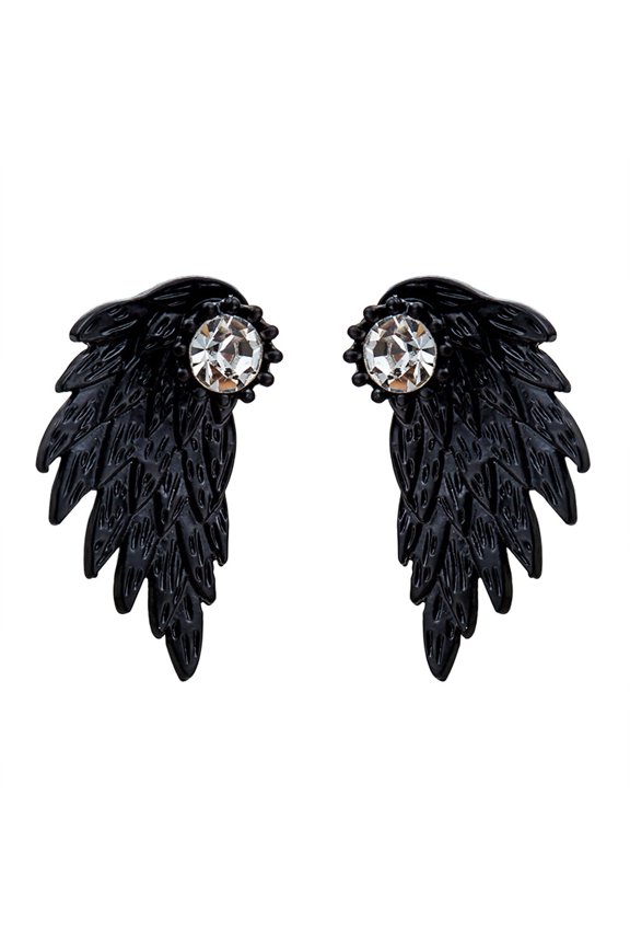 Wing Earrings Rhinestone Ear Pendants Lightweight Elegant for Valentine