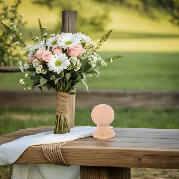 PENIKOKO Wood Stair Balusters Round Shape for Staircase Railing Replacement 1 Set Wooden