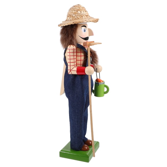 PENIKOKO Rustic Wooden Nutcrackers Unique Tabletop Ornaments for Xmas 1Set