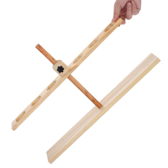 PENIKOKO Adjustable Wooden Funnel Stand for Chemistry Labs with 4 Holes, Natural Khaki Finish, Height Adjustable Storage Rack