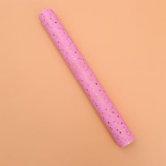 PENIKOKO Decorative Wrapping Material with Star and Moon Pattern, Pretty Yarn for Basket and Bouquet Packaging