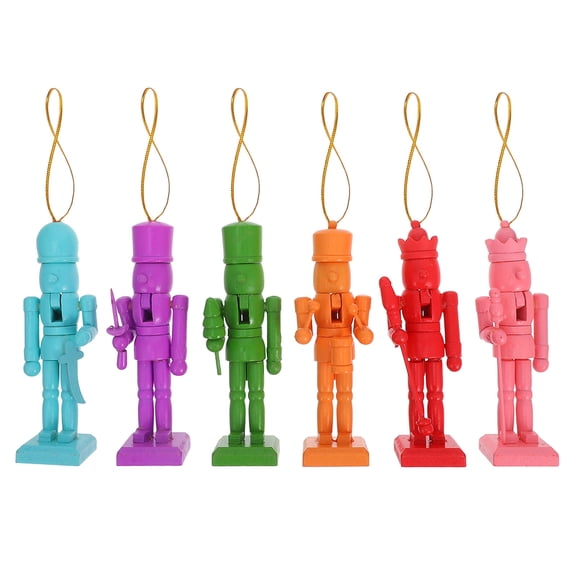 PENIKOKO Wooden Christmas Nutcracker Set 6PCS Holiday Home Decor Traditional Festive Figurines