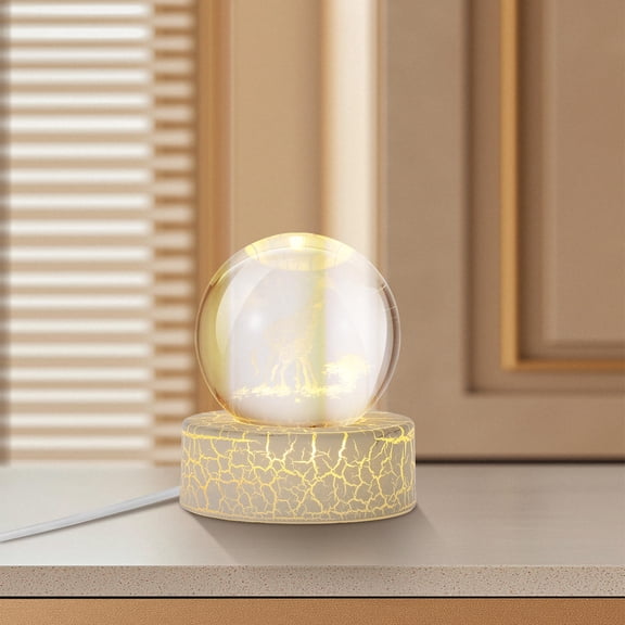 PENIKOKO Crystal Sphere Desktop Light Soothing Table Lamp Aesthetic Office Decor for Work and Home 1 Set