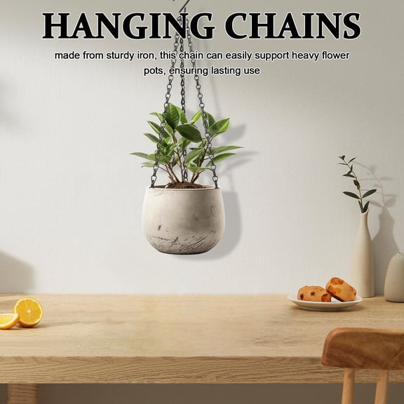 PENIKOKO 8pcs Iron Hanging Flower Basket Chains Plant Hangers for Garden Outdoor Indoor Plant Decoration
