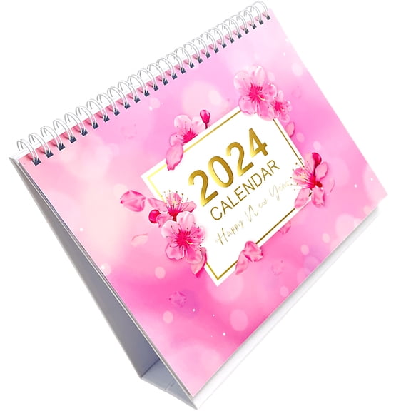 PENIKOKO Mini Desk Calendar Paper Standing Calendar for Office and Home Desk, 1 Set