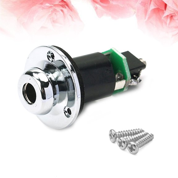 PENIKOKO Black Multifunction Guitar Endpin Jack Input Connector for Guitar 1 Pack