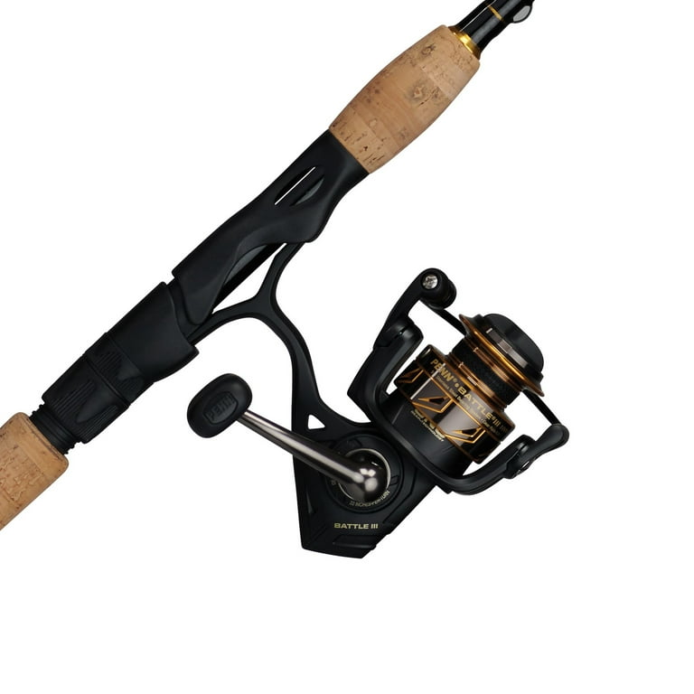 PENN 6'6” Battle III Fishing Rod and Reel Spinning Combo 