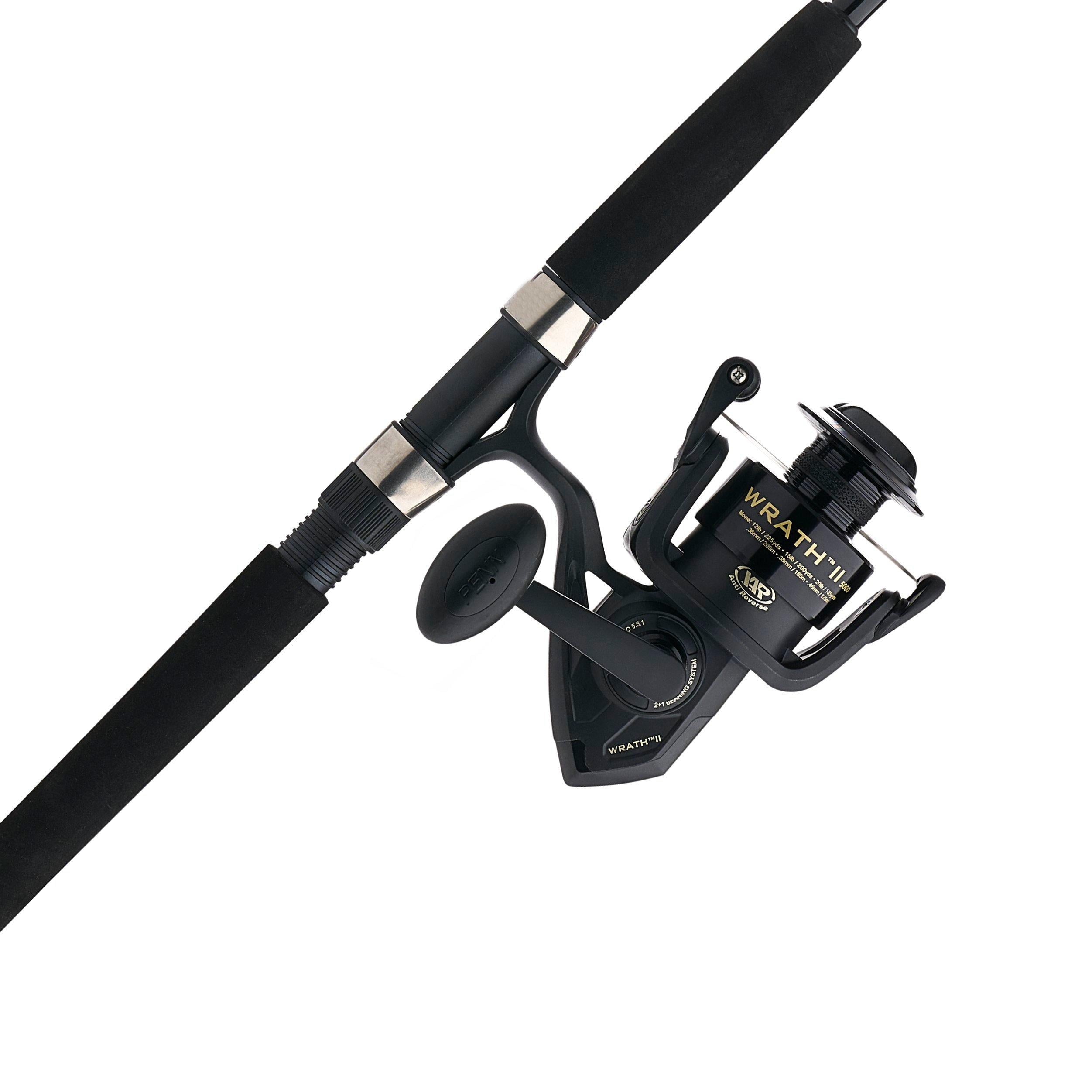 PENN Wrath II Spinning Fishing Combo, 7' Medium Heavy Rod, 5000