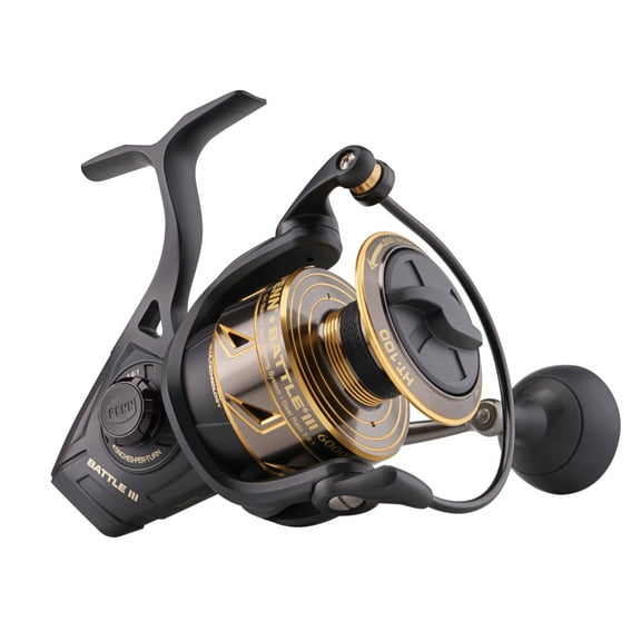 PENN Battle III Spinning Inshore/Nearshore Fishing Reel, Size 0 (1518036)