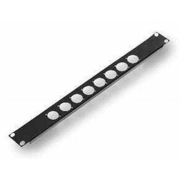 PENN ELCOM - 19" 8 Hole Rack Panel Punched for D-Series Connectors - 1U