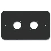 PENN ELCOM - 2-Gang Dual XLR / Speakon / RJ45 Wall Plate Black - Rounded Corners