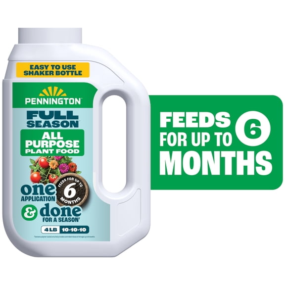 Pennington Full Season All Purpose Plant Food, 10-10-10 Fertilizer, 4lb.