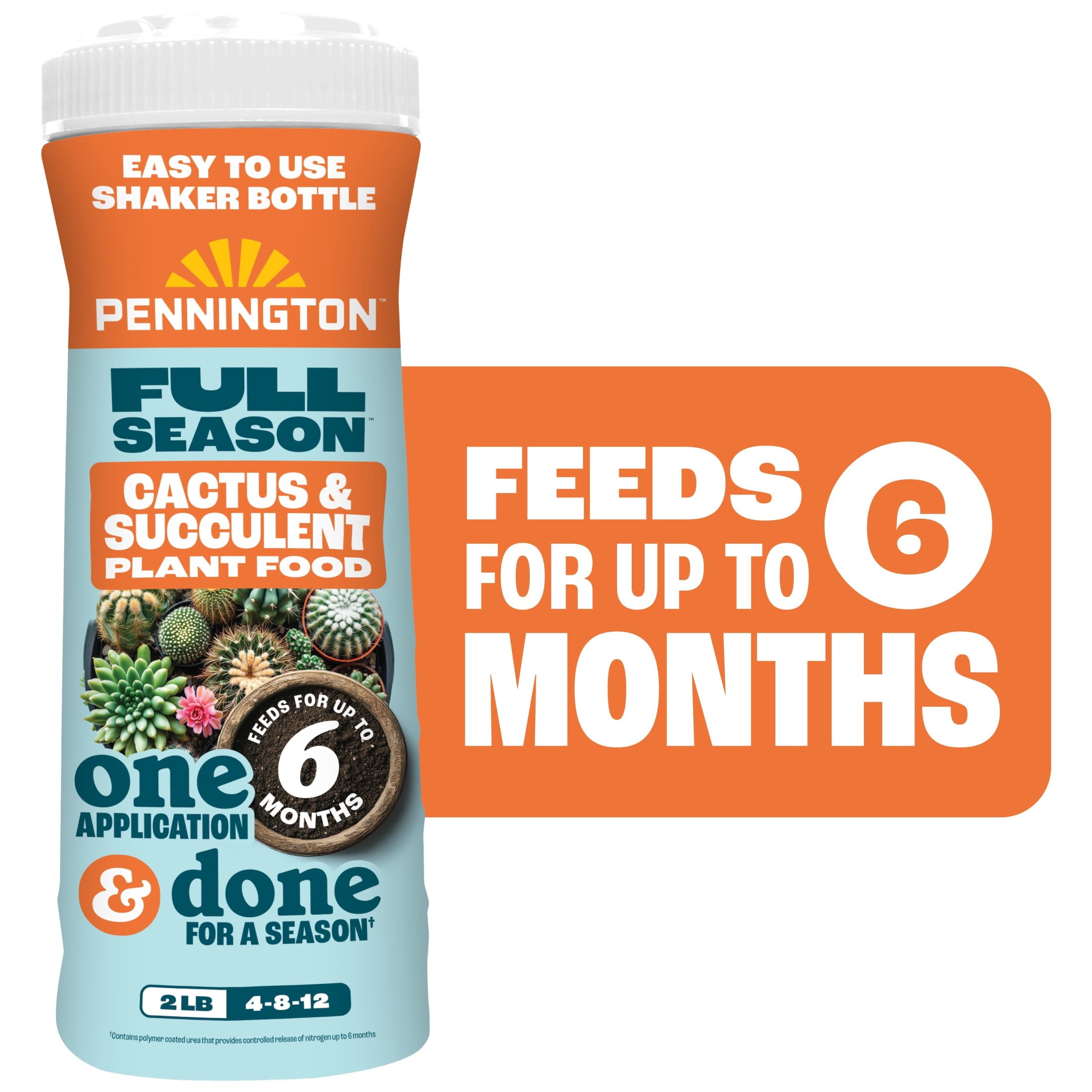 Pennington Full Season Cactus and Succulent Plant Food, 4-8-12 Fertilizer, 2lb.