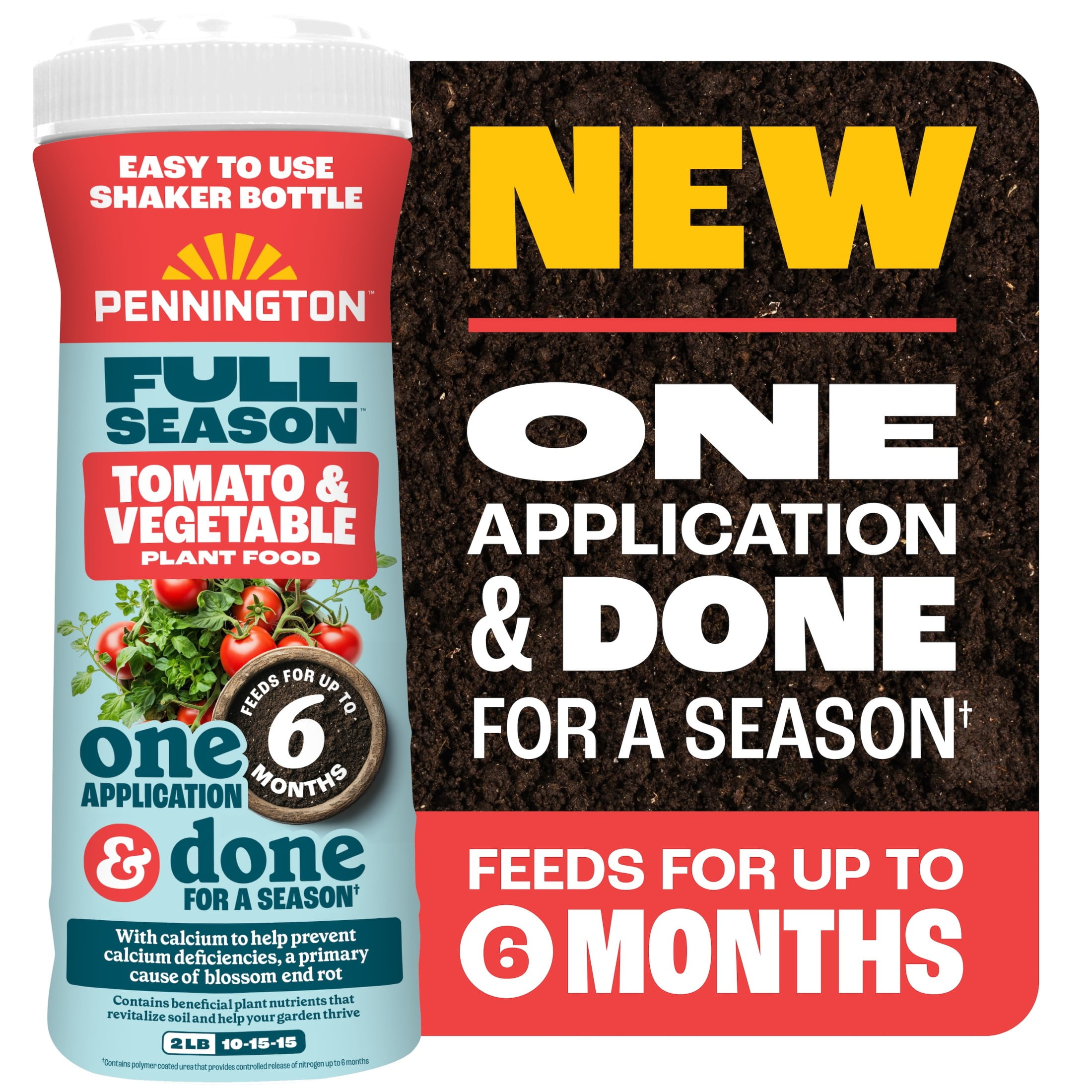 Pennington Full Season Tomato & Vegetable Plant Food 10-15-15, 2lb
