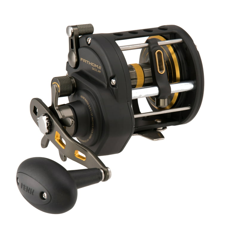 PENN Fathom Level Wind Conventional Reel, Size 30, Nearshore/Offshore