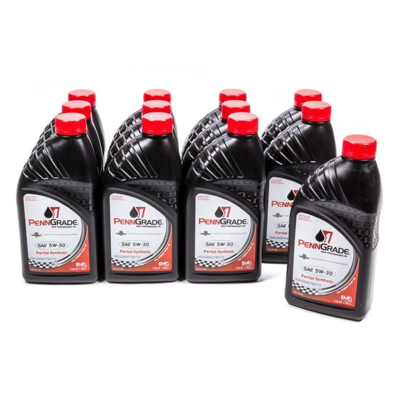 PENN GRADE 1 71096, Synthetic Blend High Performance Oil SAE 5W-30, 12 Quart