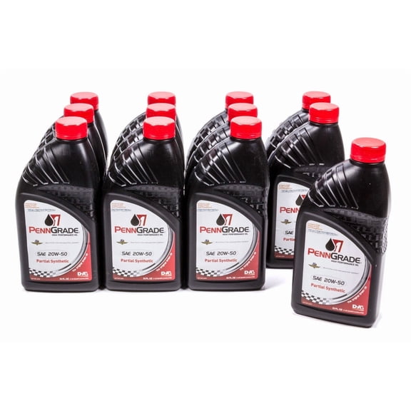 PENN GRADE 1 71196, Synthetic Blend High Performance Oil SAE 20W-50, 12 Quart