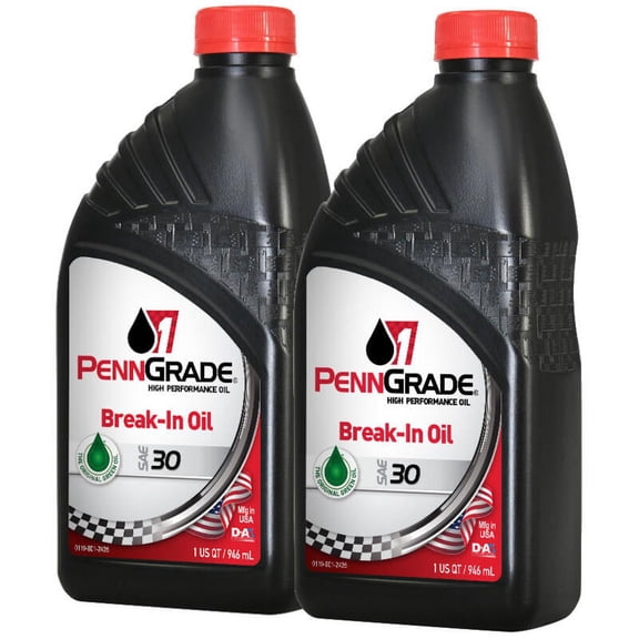 PENN GRADE 1 71206, Break-In Oil SAE 30, Works with Diesel and Gasoline Engines, 2 Quart