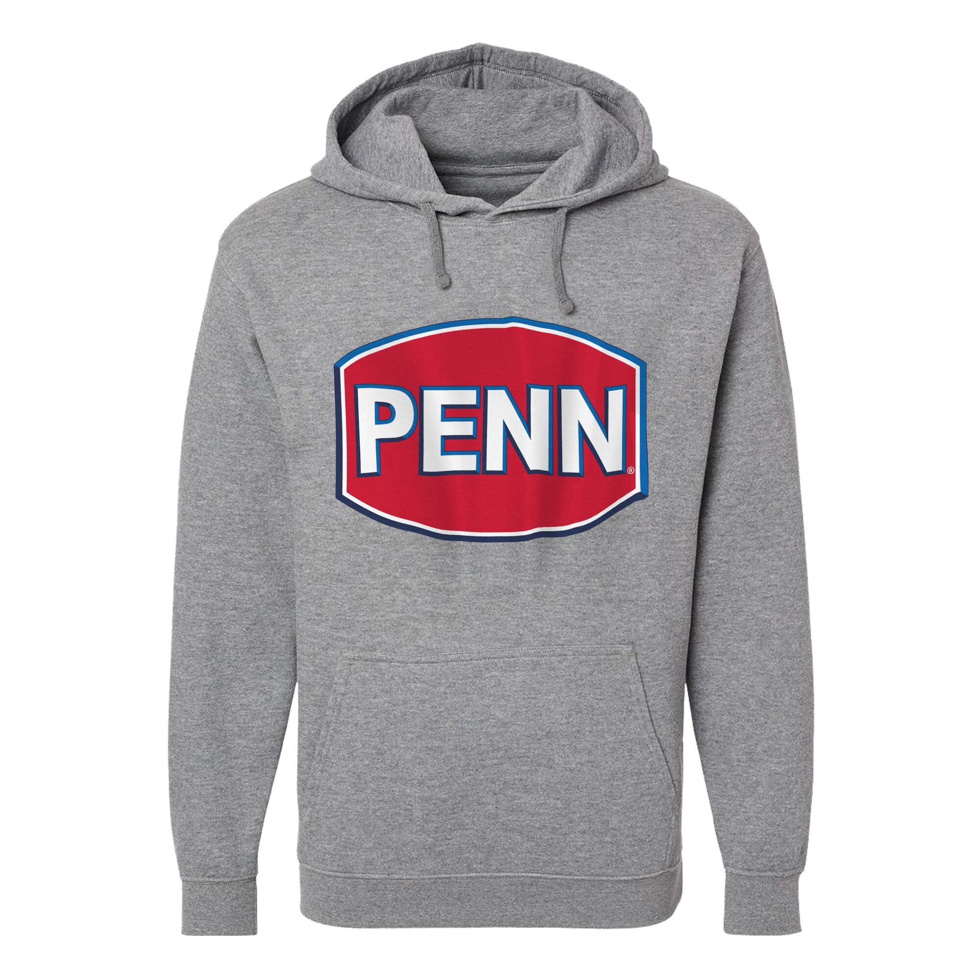 PENN Large Logo Pullover Hoodie, Size M (Heather Grey)