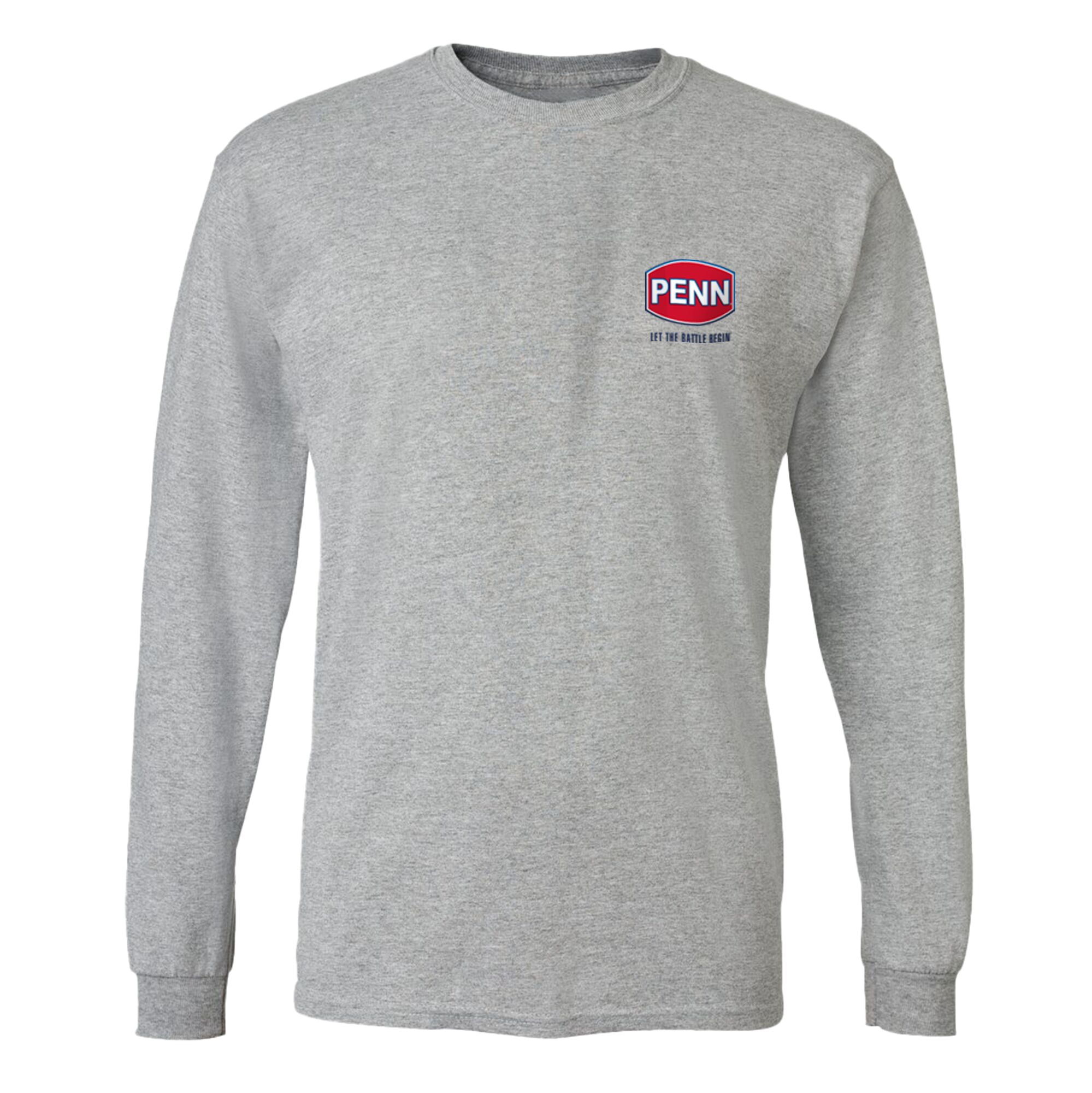 PENN Logo Long Sleeve T-Shirt, Size L (Heather Grey)